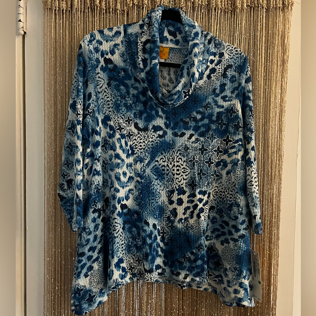 Ruby Rd. Cowel Print Pullover - Pl